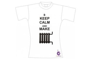 Super koszulka fitness z napisem "Keep calm and make..." kaloryfer