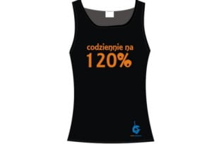 Czarna koszulka motywująca do treningów fitness