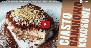 Zdrowe fit ciasto bananowo-kokosowe.