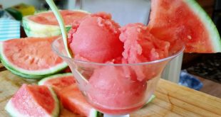 Łatwy w przygotowaniu sorbet z arbuza.