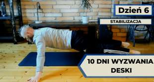 Ćwiczenie stabilizacji w wyzwaniu deski 10 dni.