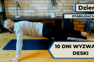 Ćwiczenie stabilizacji w wyzwaniu deski 10 dni.
